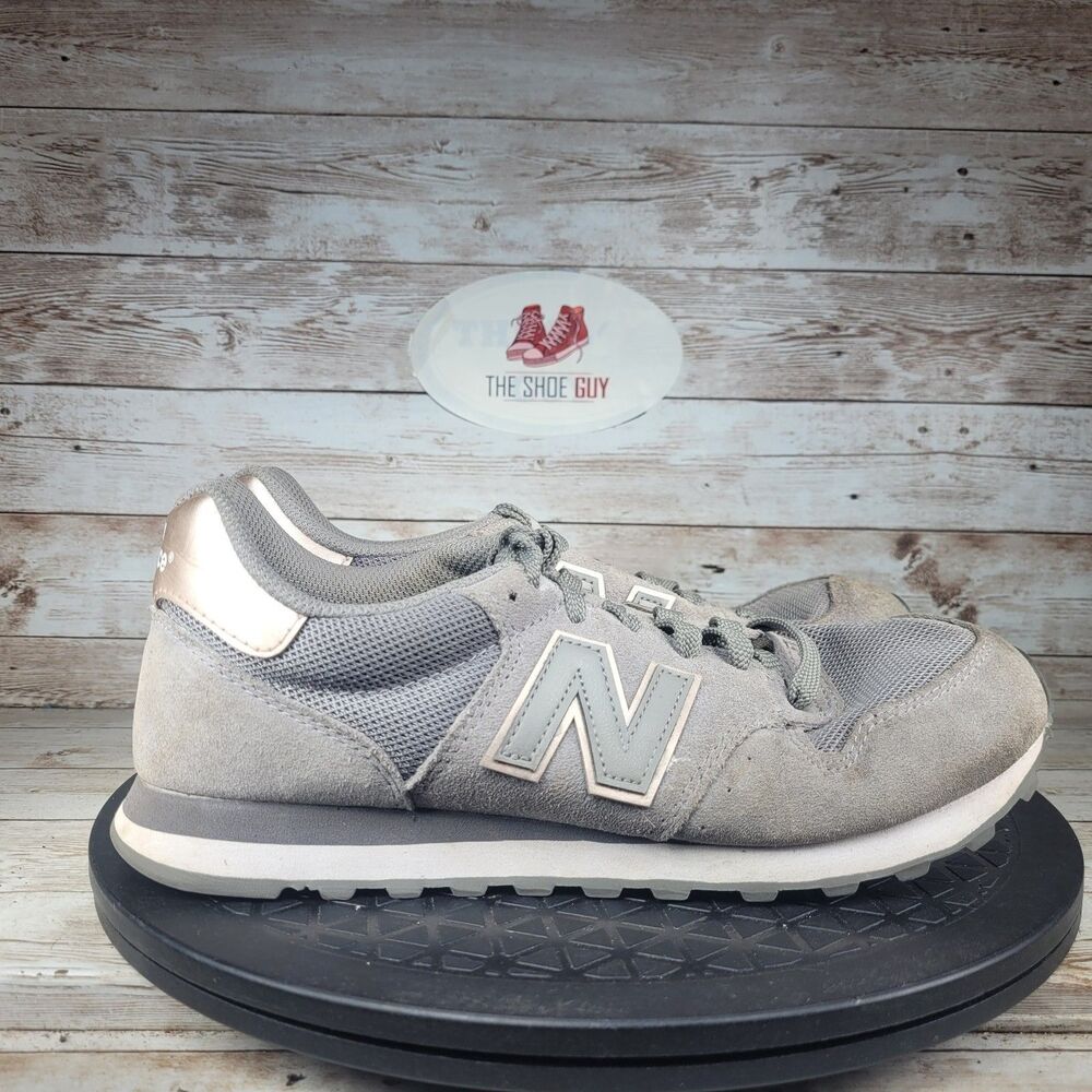 New Balance 500 Sneakers Women Sz 8.5 Gray Suede Comfort Lace Up Walking Running